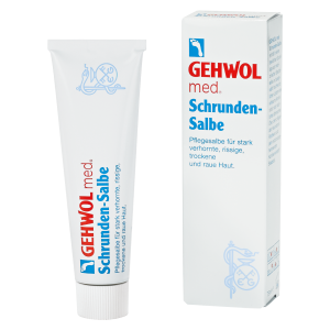 Gehwohl med Schrunensalbe für stark verhornte, rissige, trockene und raue Haut in weißer Tube mit Schraubverschluss