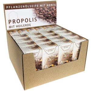 Aufsteller mit 22 Ho.-Propolis-Heilerdeseifen