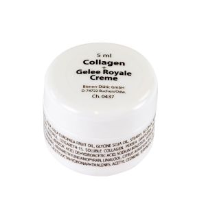 Collagen und Gelee Royale Creme im weißen Cremetiegel
