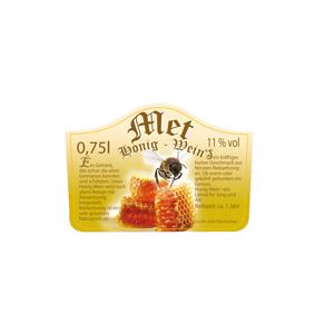 Etikett für Honig-Met  11% , Art. 2830