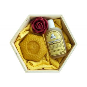 Geschenk Set Wabe 3 Honig Milch - Bad
