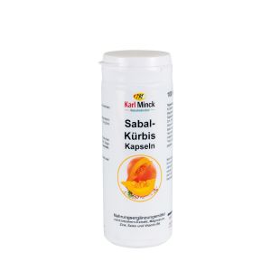 Sabal-Kürbis Kapseln in weißer Dose