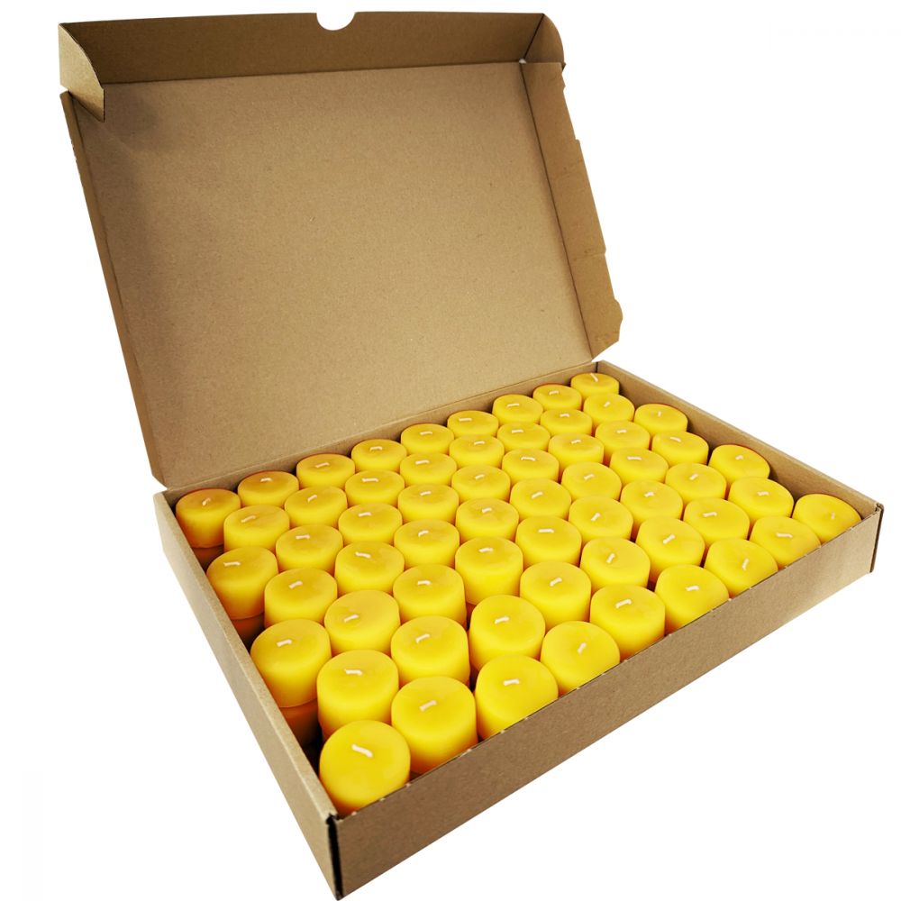Teelichter 100 % Bienenwachs 120 St. im Karton