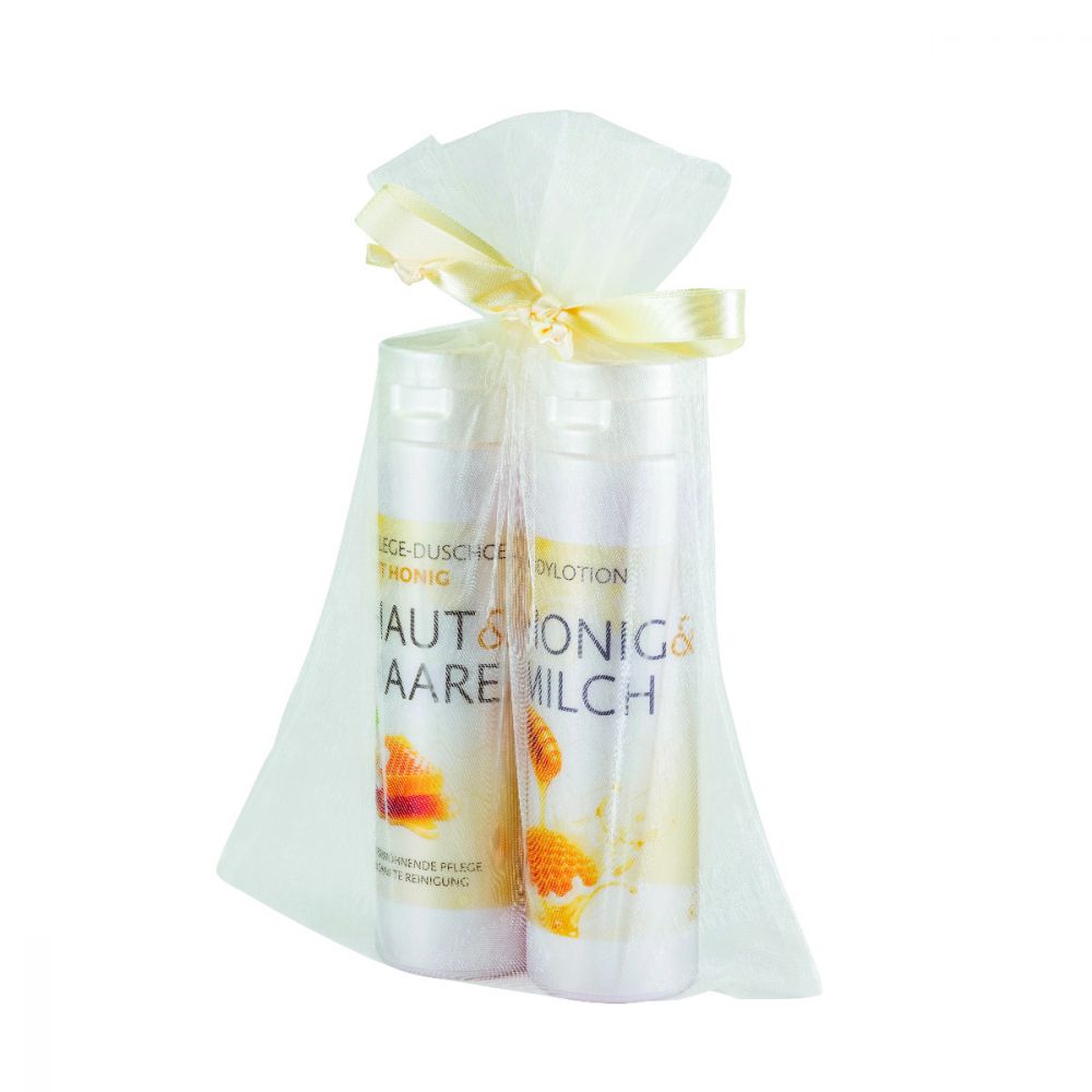 Geschenkset Honig-Milch-Körperlotion / Duschgel