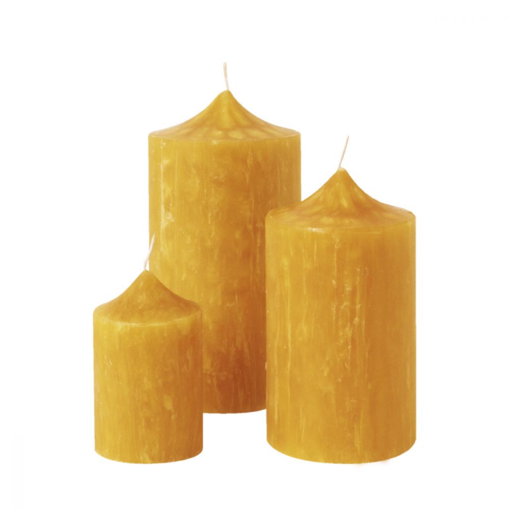 Stumpenkerze 100 % Bienenwachs Struktur 110/65